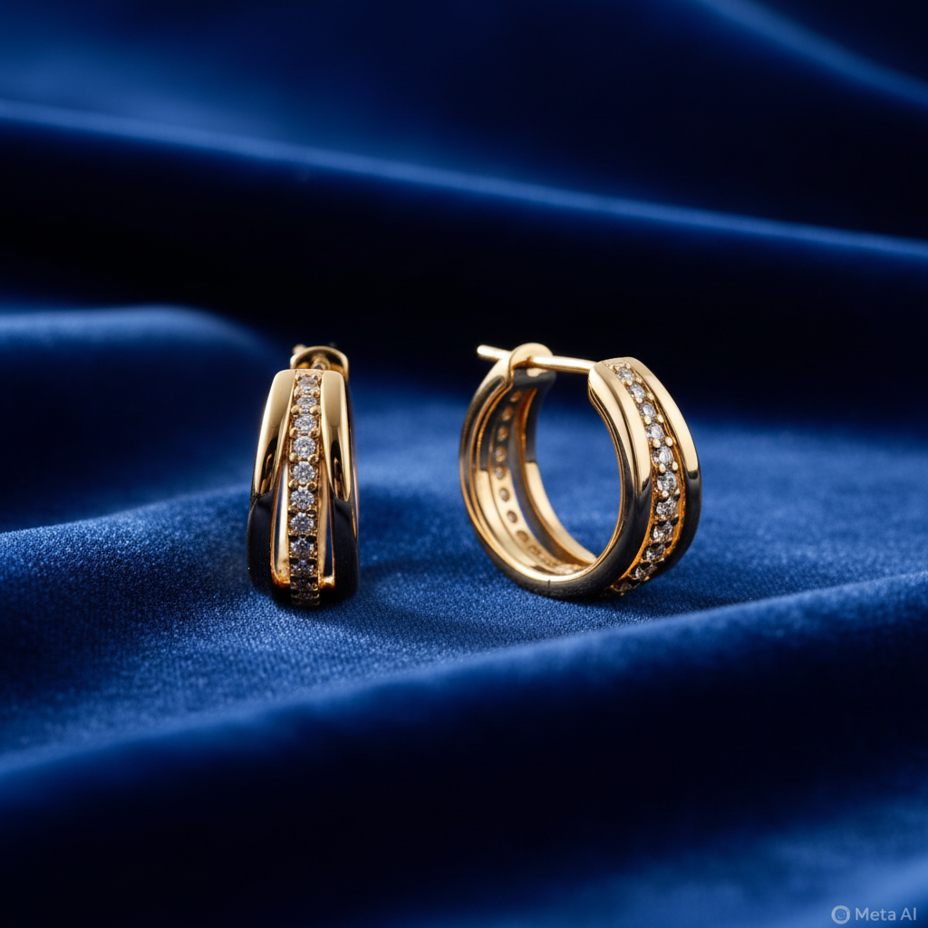 Double Hoop Earrings Back View