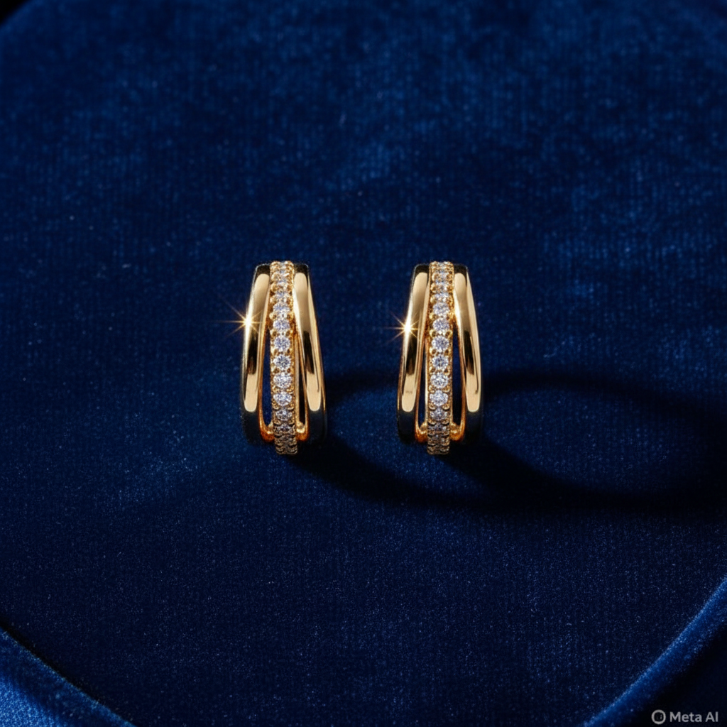Double Hoop Earrings Top View