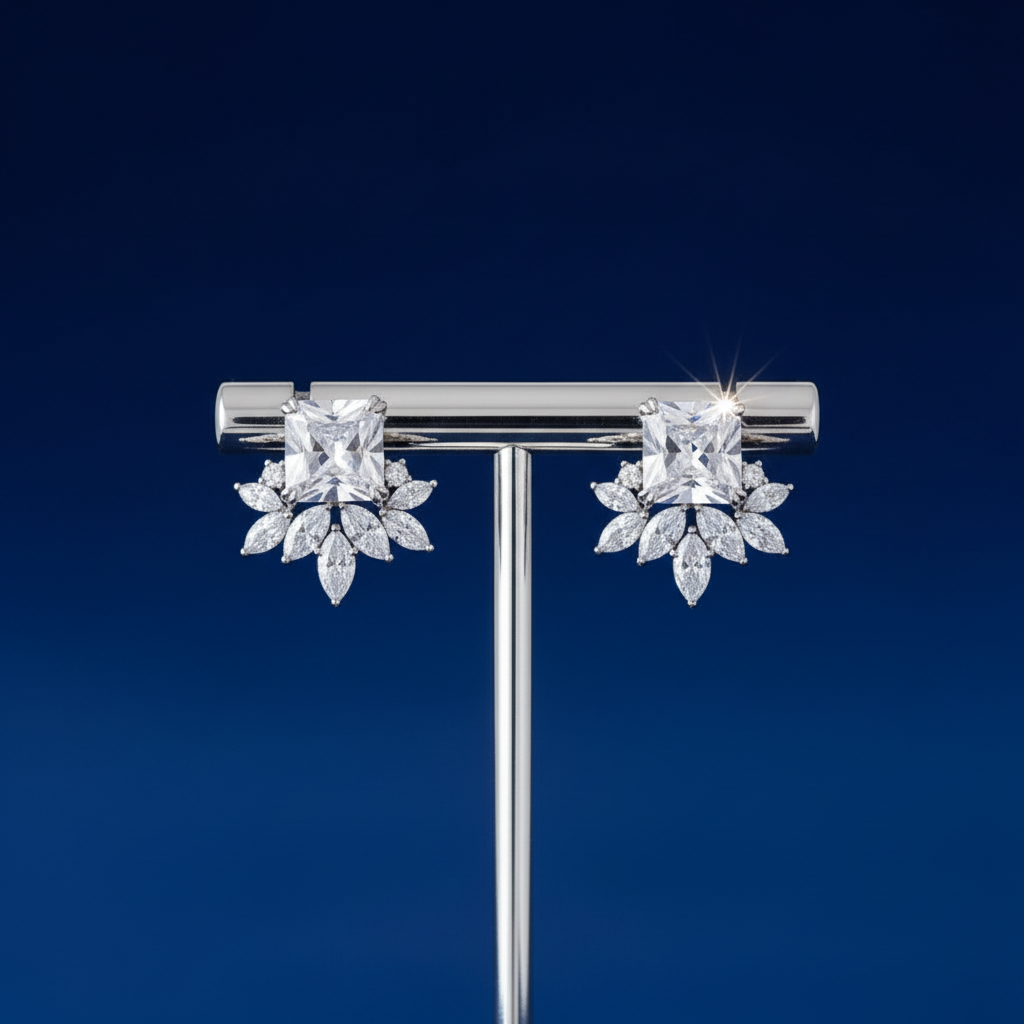 Earrings on stand