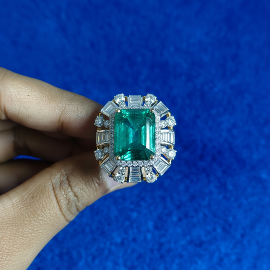Emerald Ring Front View