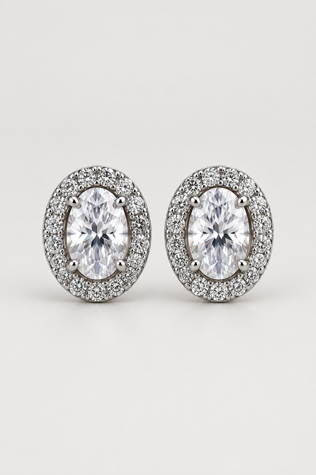 Halo earring front view