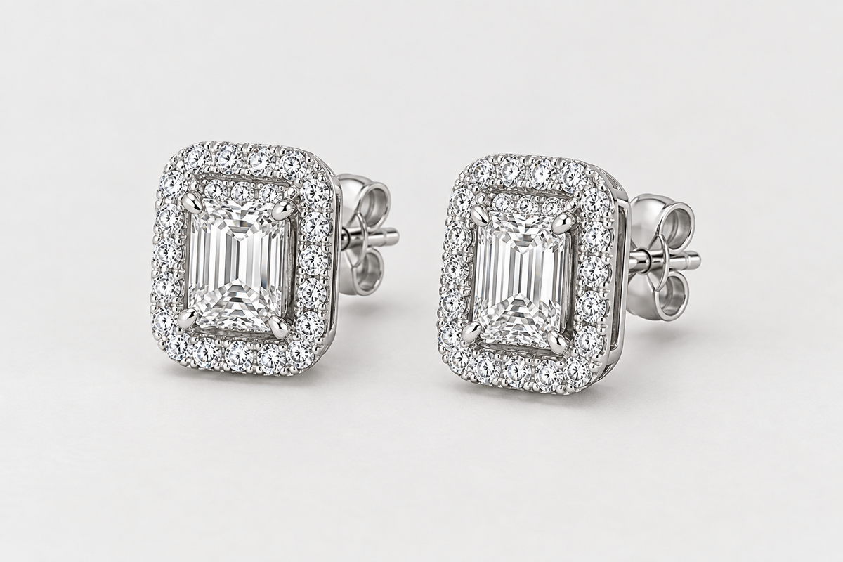 Halo earring pair right side