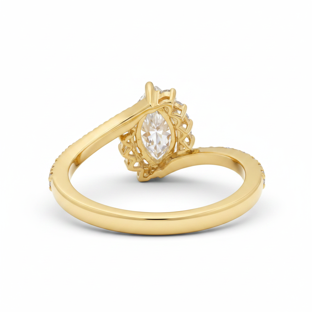 Marquise Bloom Diamond Ring in 18K Gold | IGI CERTIFED | 1.00 CARAT RING