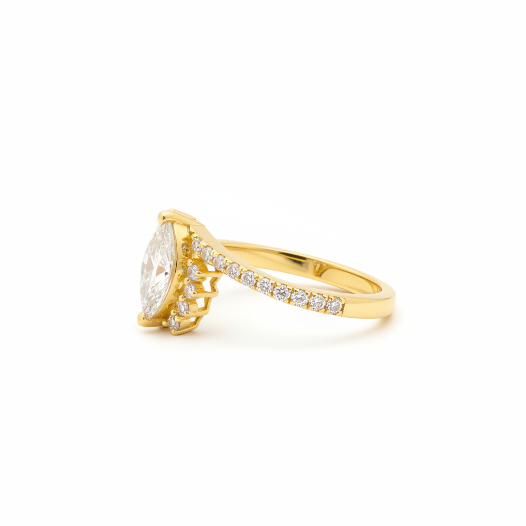 Marquise Bloom Diamond Ring in 18K Gold | IGI CERTIFED | 1.00 CARAT RING