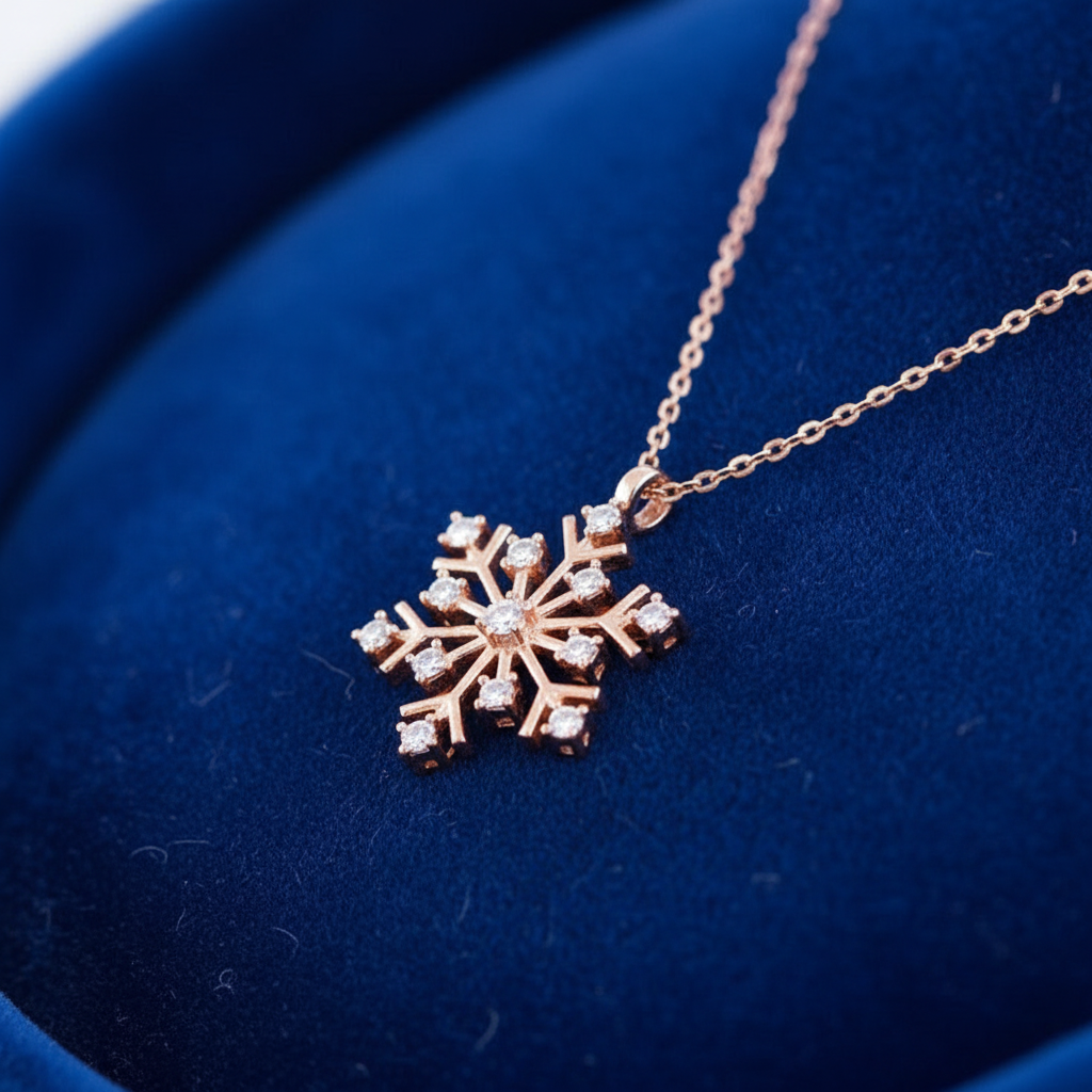 Snowflake Necklace - Side