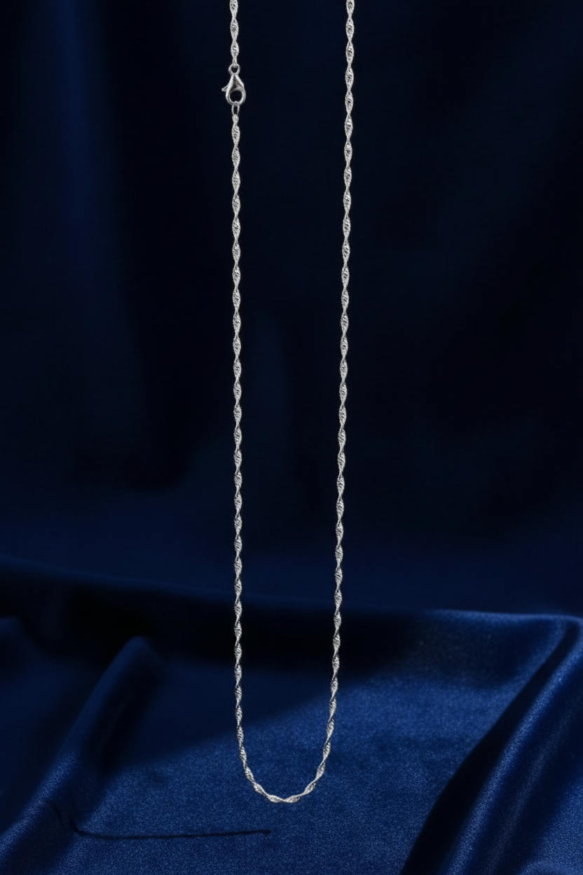 Vertical hanging blue velvet